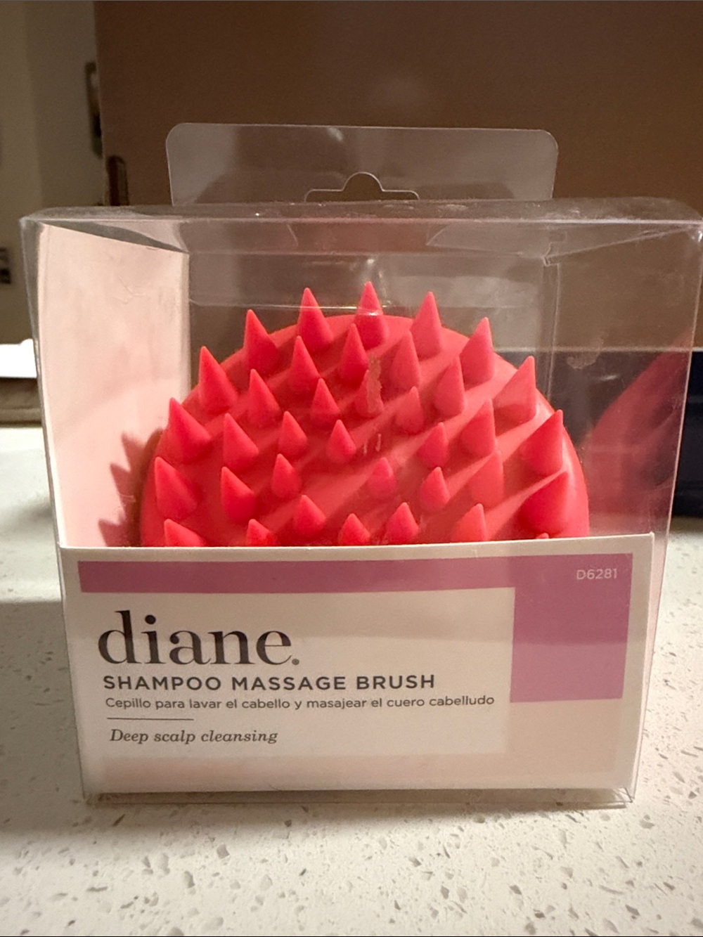 Diane Pink Silicone Shampoo Massage Brush